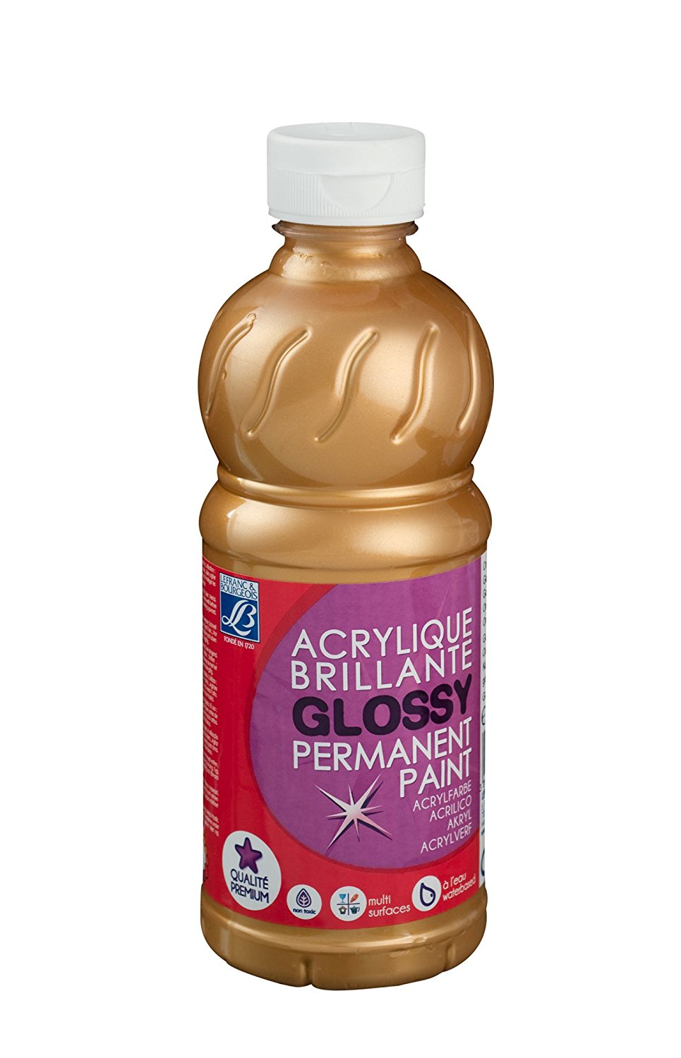 Lefranc & Bourgeois Glossy Acrylic Paint Gold - Al Masam Stationery LLC Main image