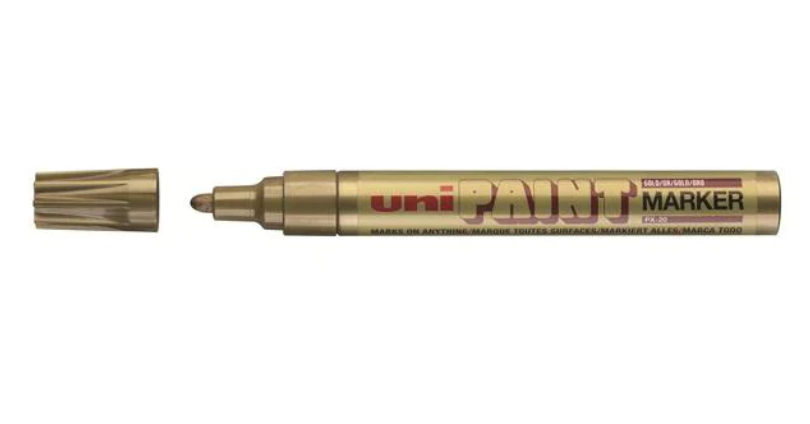Uni PX20 Paint Marker Bullet Tip Gold (Pack of 12) - Al Masam Stationery LLC
