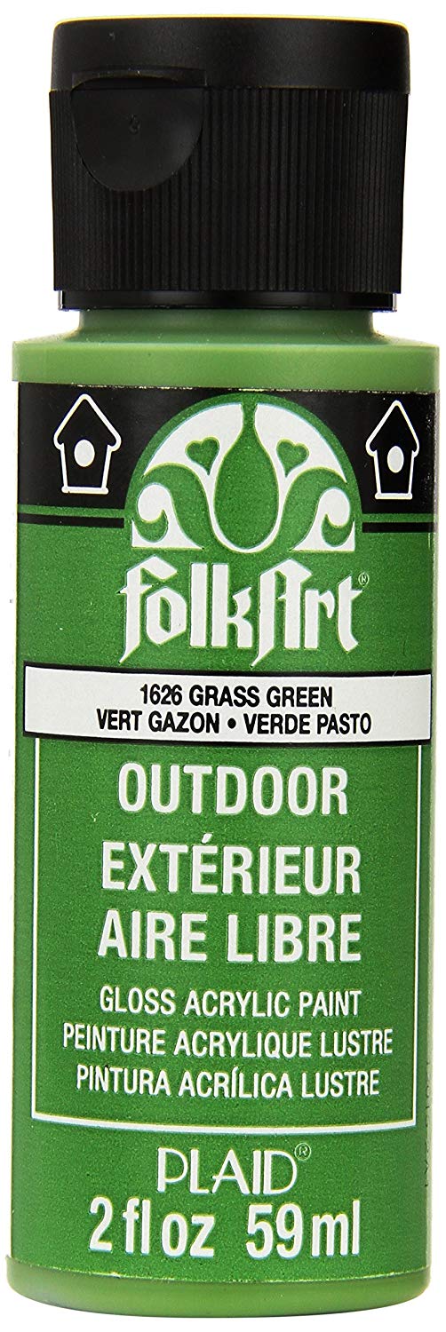 Folkart Outdoor Brush On - Grass Green  2 Oz. - Al Masam Stationery LLC