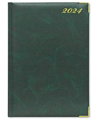 FIS A4 Diary 2024 English (Saturday &amp; Sunday Combined) Green