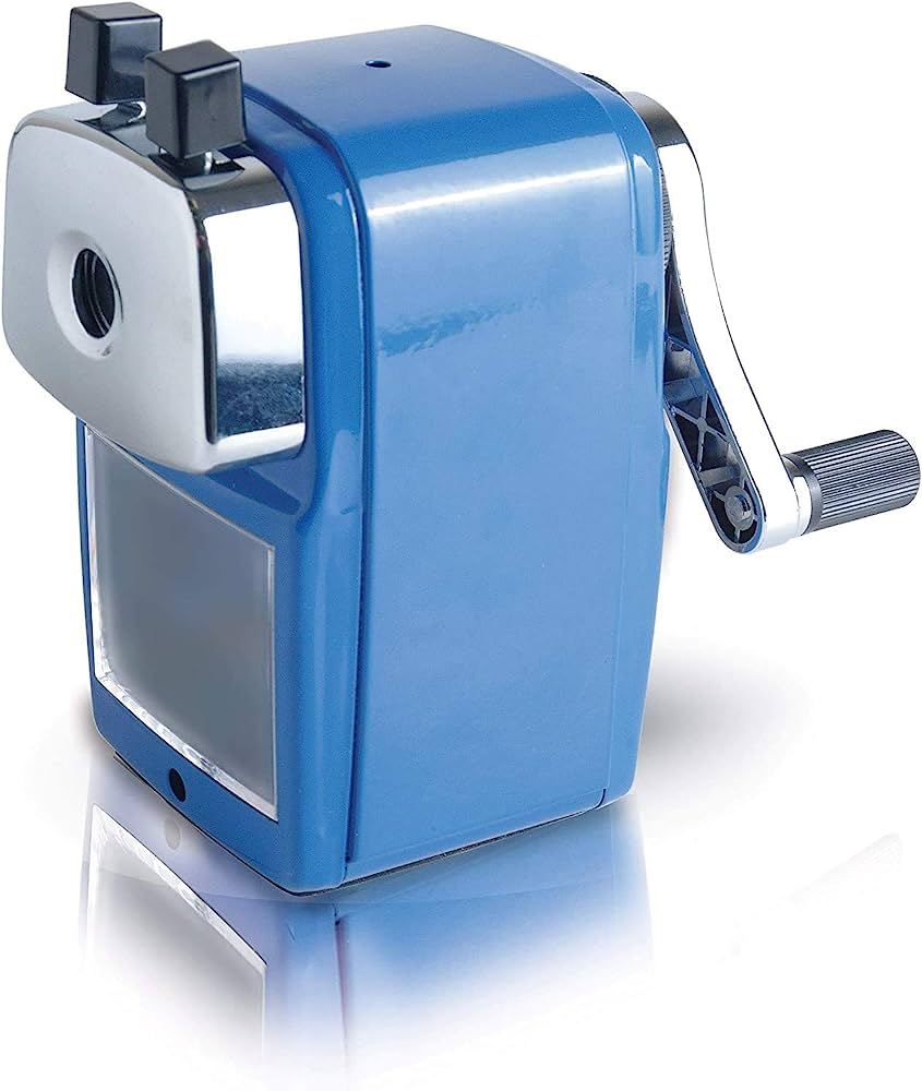 Hand Pencil Sharpener With Clamp Blue - Al Masam Stationery LLC Main image