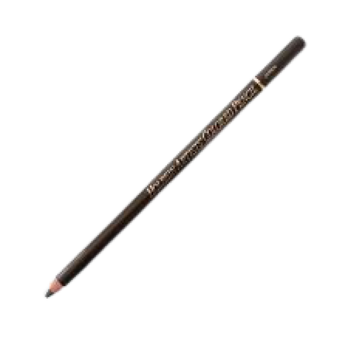 Holbein colored pencil in Sepia, individual artist's coloring pencil from the Holbein brand, with a sharpened tip and hexagonal shape.