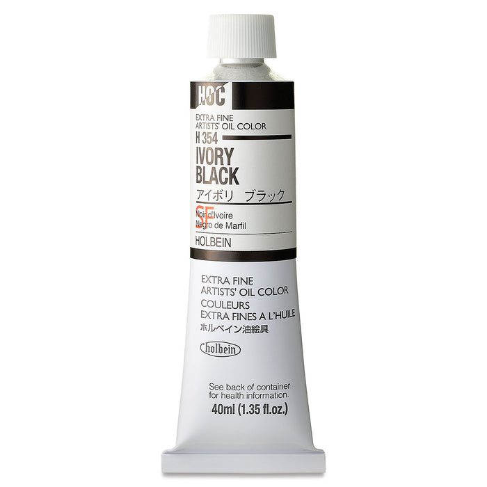 Holbein Artists Oil Colors Ivory Black 40Ml - Al Masam Stationery LLC