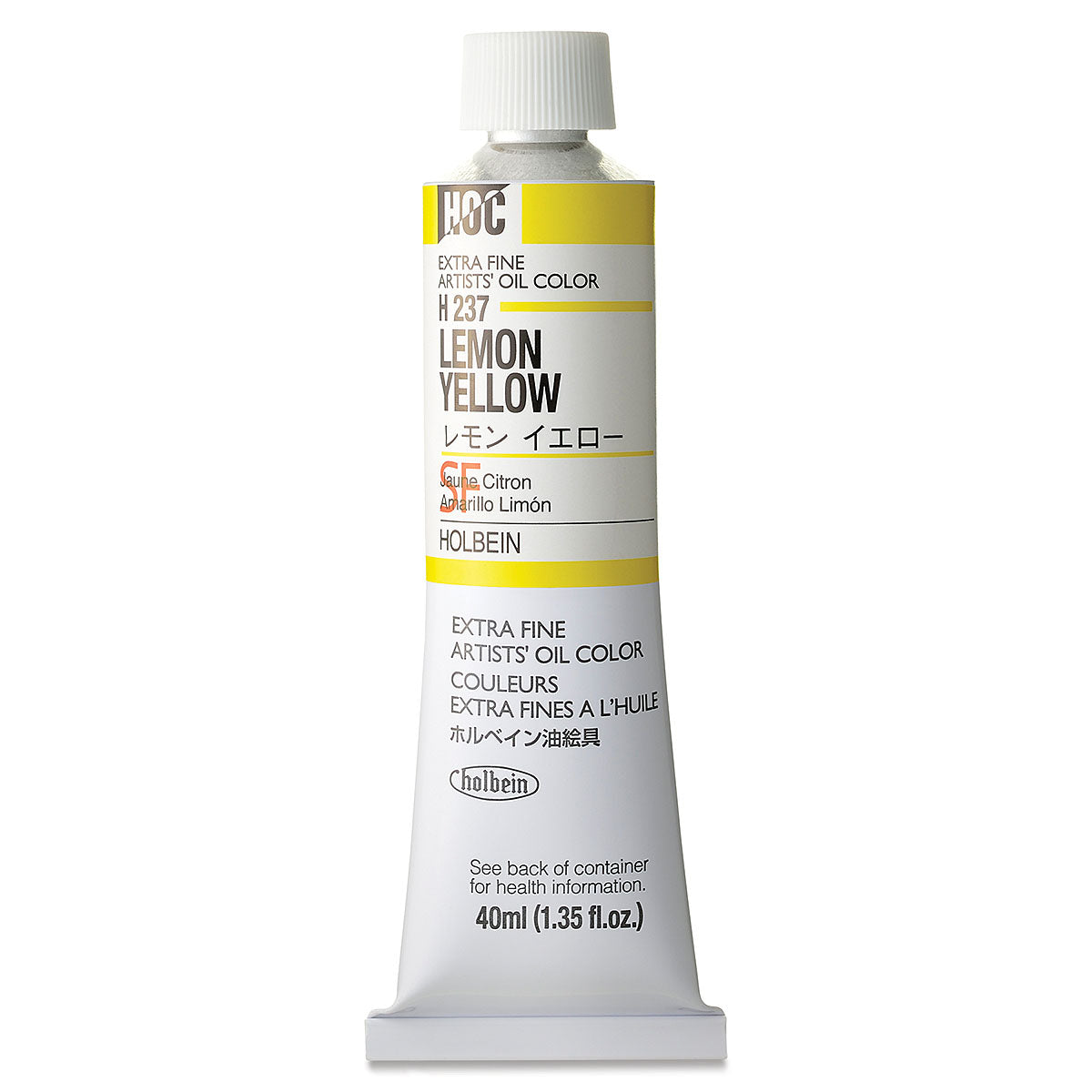 Holbein Artists Oil Colors Lemon Yellow 40Ml - Al Masam Stationery LLC Main image