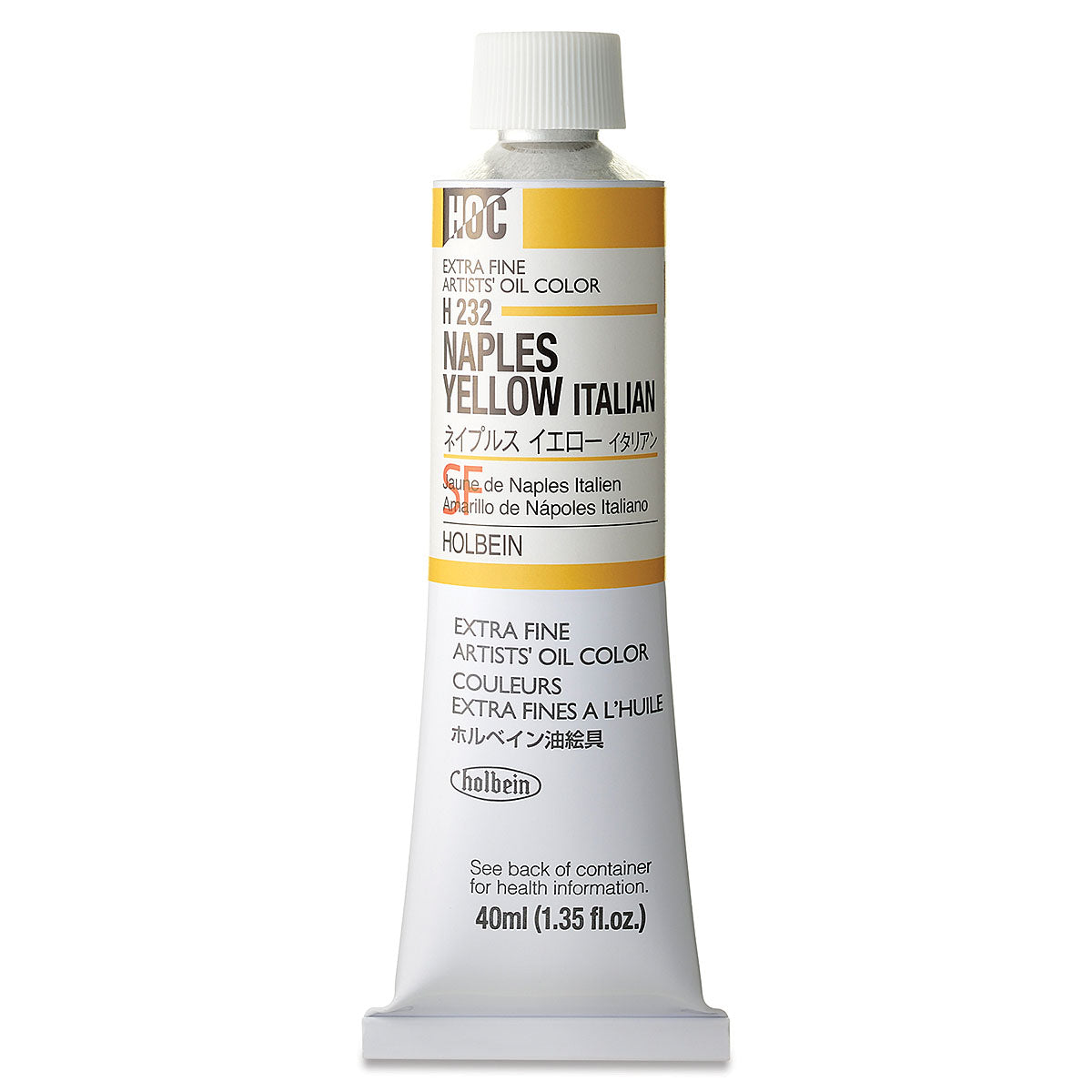 Holbein Artists Oil Colors Naples Yellow Italian 40Ml - Al Masam Stationery LLC