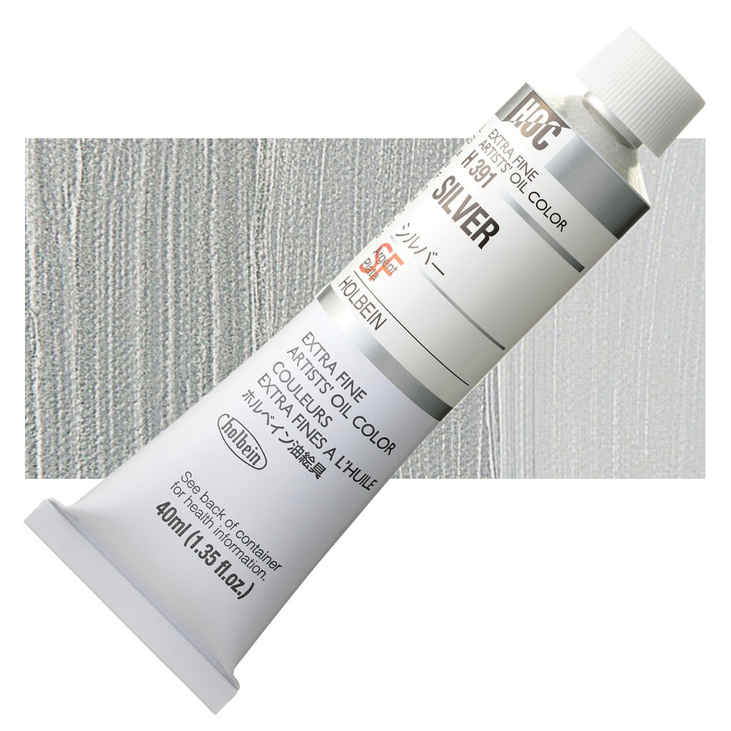 Holbein Artists Oil Colors Silver 40Ml - Al Masam Stationery LLC