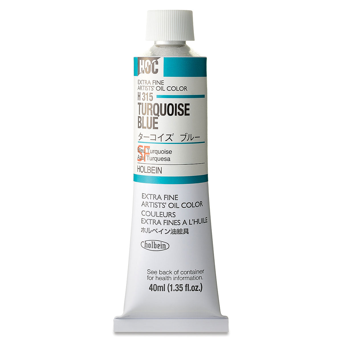 Holbein Artists Oil Colors Turquoise Blue 40Ml - Al Masam Stationery LLC Main image
