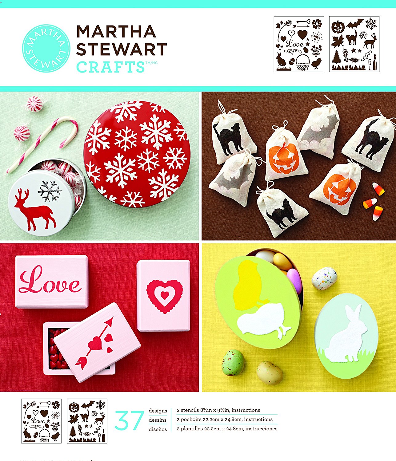 Martha Stewart Medium Stencil Holiday Icons - Al Masam Stationery LLC