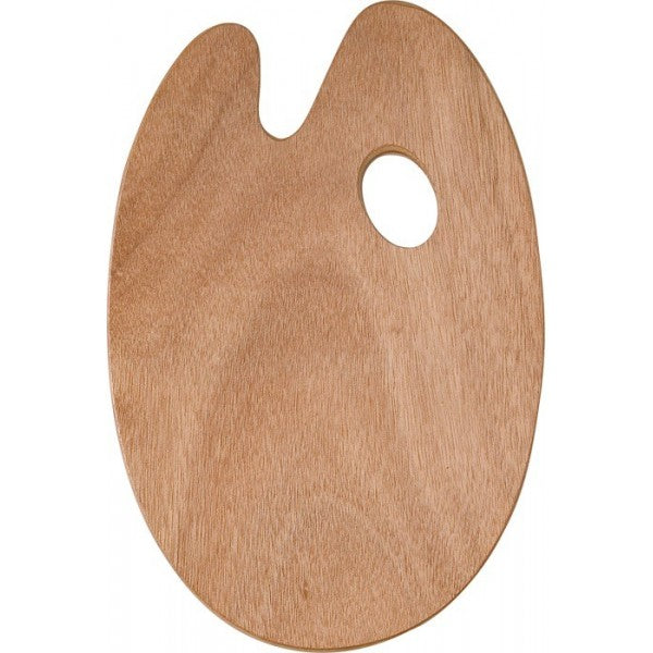Oval Wooden Palette 25x30cm 5mm thickness - Al Masam Stationery LLC Main image