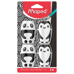 Maped BLACK PEPS, 4 ERASER + 4 SHARPENER Pack - Al Masam Stationery LLC