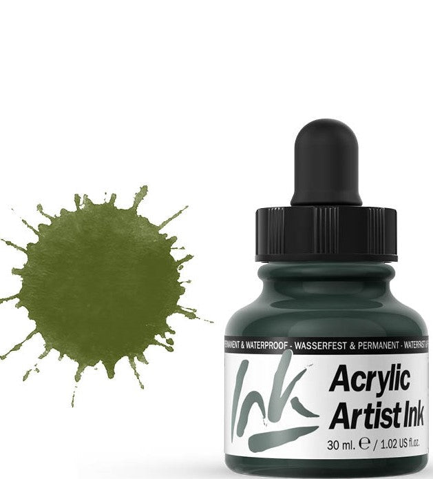 Vallejo Acrylic Artist Ink 30ml. Olive Green