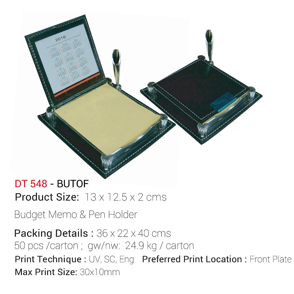 AMS DT 548 BUTOF Budget Memo & Pen Holder - Al Masam Stationery LLC