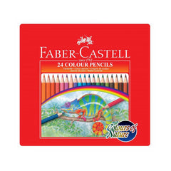 FABER-CASTELL Metal Tin 24 Color - Al Masam Stationery LLC