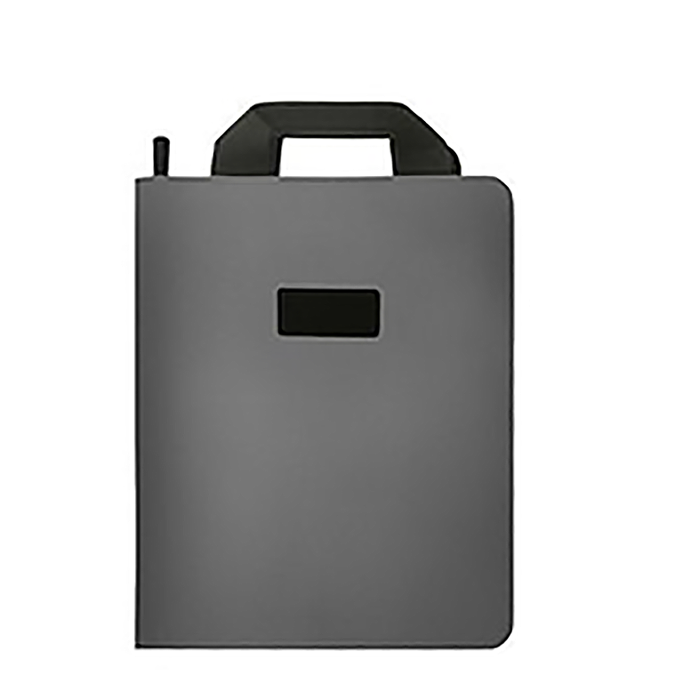 AMS-PNFO 301 Dosse A4 Portfolio with Handle Grey-Black - Al Masam Stationery LLC