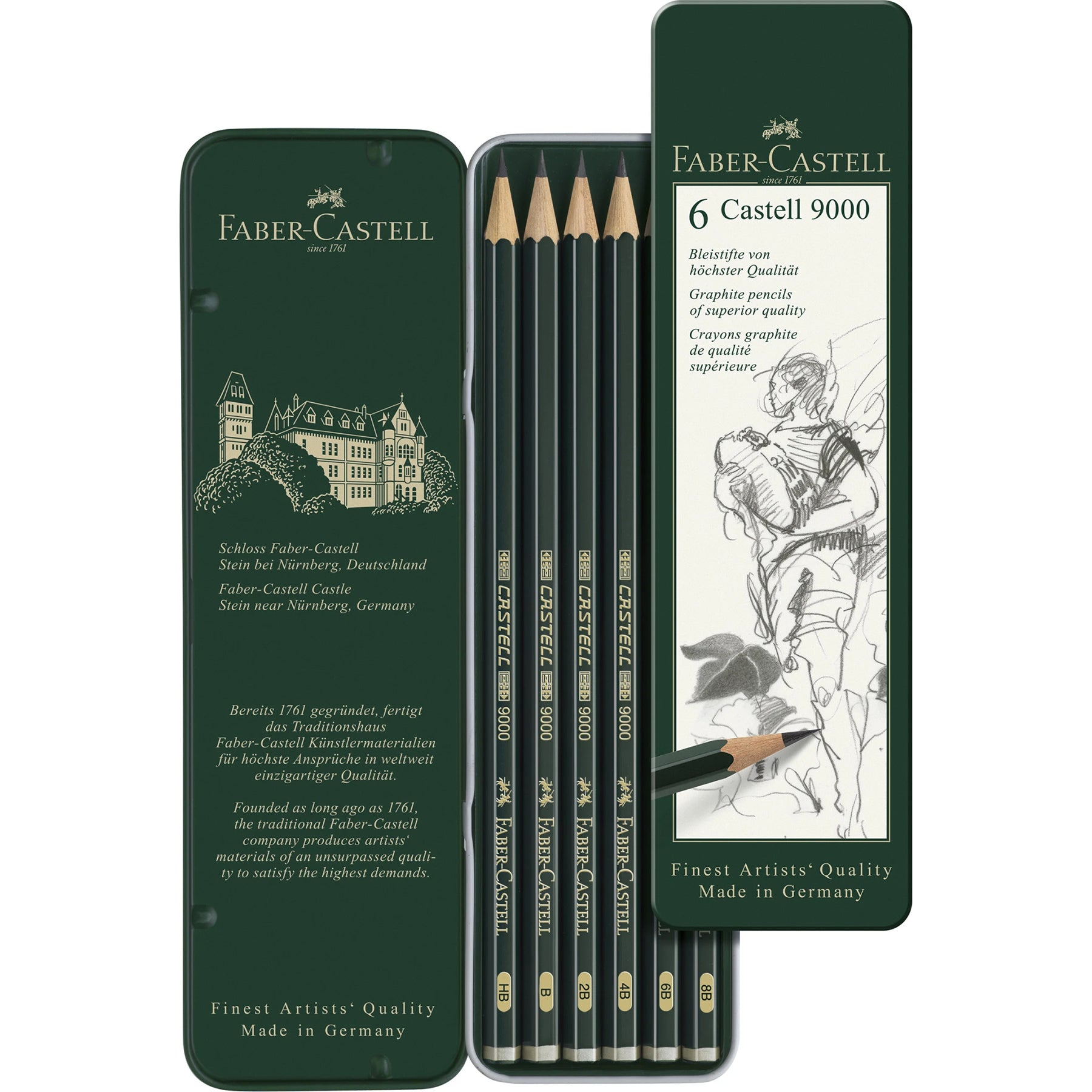 FABER-CASTELL GRAPHITE PENCIL CASTELL 9000 - Al Masam Stationery LLC