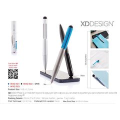 AMS-WIXD 501 XDDESIGN Spin Metal Pen (Grey / Blue) - Al Masam Stationery LLC