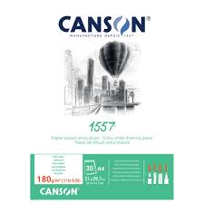 Canson 1557 Drawing Pad A4 180gsm 30 Sheets White Artist Paper - Al Masam Stationery LLC - sketch book - sketch book