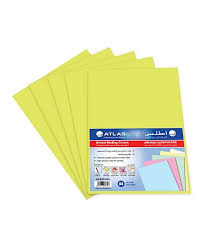 Atlas A4 Bristol Binding Cover Yellow 100 Sheets - Al Masam Stationery LLC