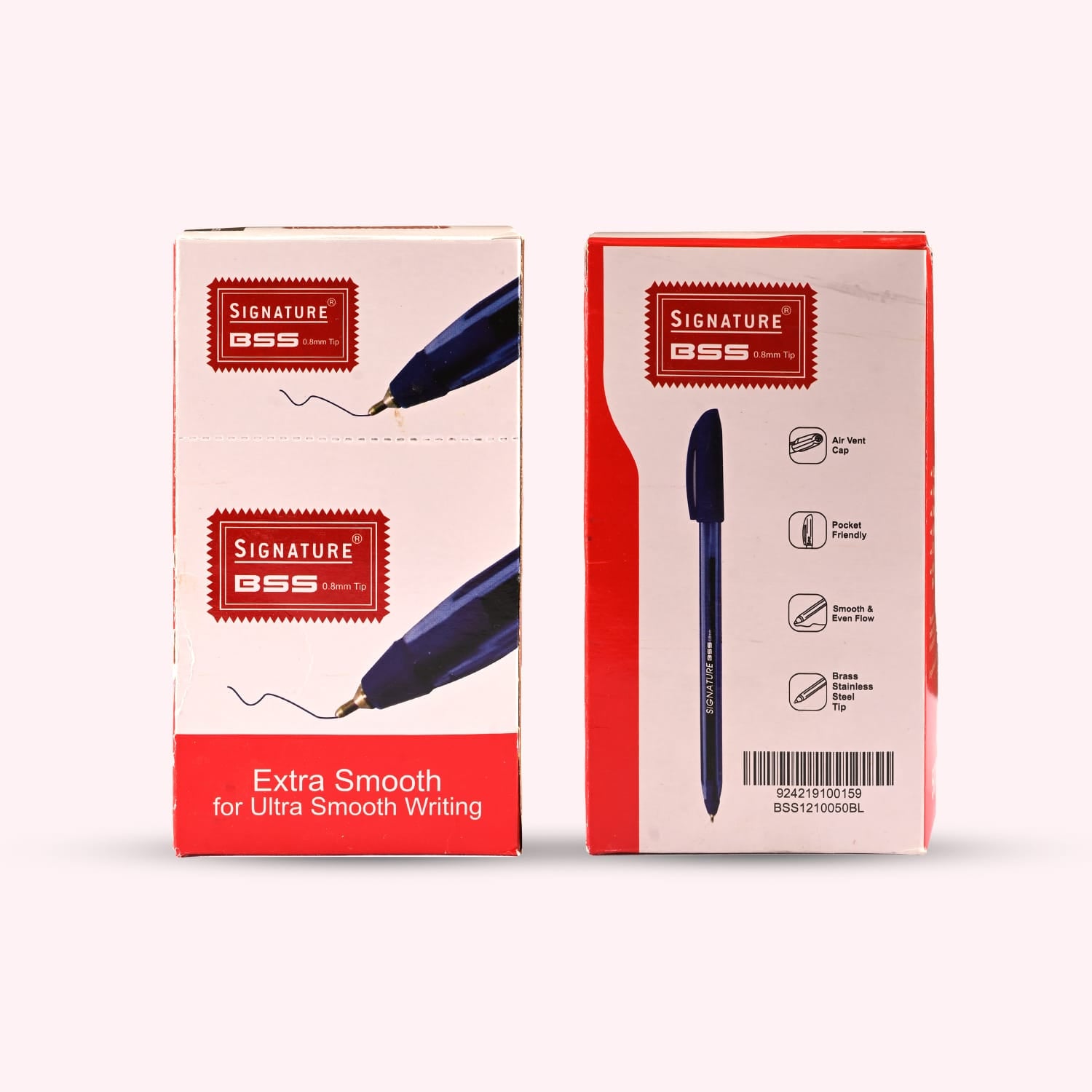 Signature BSS (0.8mm Tip Ball Point Pen) (BSS) - Black | Pack Containin 50 Piece - Al Masam Stationery LLC
