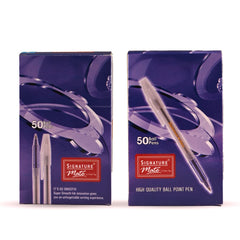 Signature Mate (SSI) (0.7mm Tip Ball Point Pen) - Blue | Pack Containin 50 Piece - Al Masam Stationery LLC