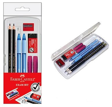 FABER-CASTELL EXAM SET IN CLEAR BOX - Al Masam Stationery LLC