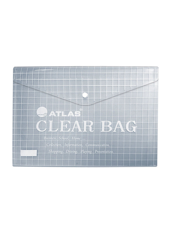 Atlas Document Bag F/S Clear - Al Masam Stationery LLC Main image
