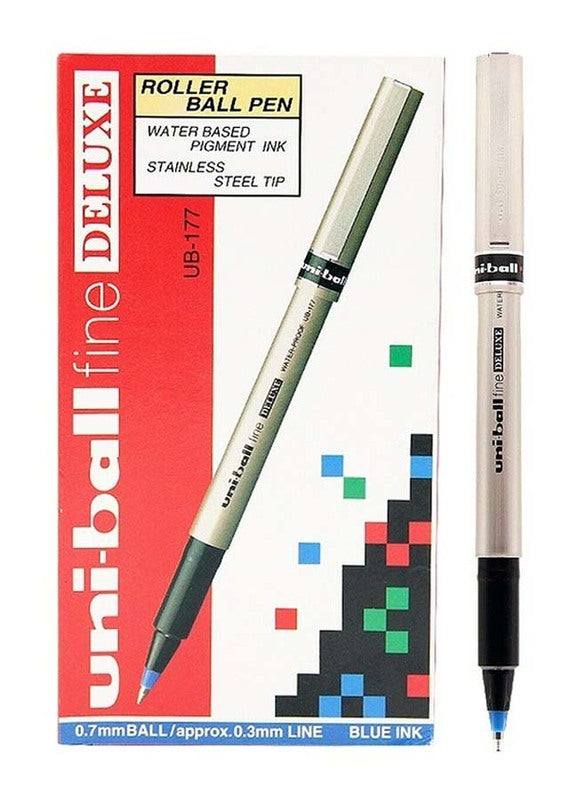 Mitsubishi Fine Deluxe Roller Pen Blue Pack - Al Masam Stationery LLC Main image