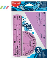 Maped Ruler 15cm Twist n Flex Set of 3Pcs - Al Masam Stationery LLC