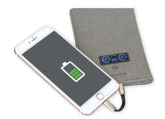 AMS-ITTA-205- Krim   -  Passport Holder with 4000mah Powerbank and 8 GB USB (Dark Grey/Light Grey) - Al Masam Stationery LLC