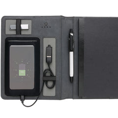 NOTEBOOK FOLIO WITH IN-BUILT POWERBANK - AMS-ITXD-702 - POWERBOOK - Al Masam Stationery LLC