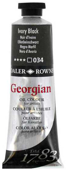 Daler Rowney Georgian Oil Paint - Ivory Black - 225ML Secondary image
