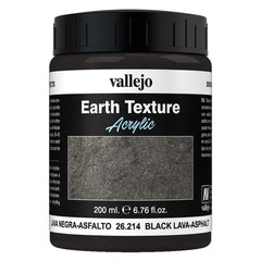 VALLEJO EARTH TEXTURES 214-200ML. BLACK LAVA-ASPHALT - Al Masam Stationery LLC