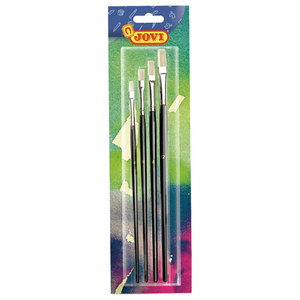 JOVI Water Color Flat Brushes  Asstd. Sizes 4,6,8,12 - Al Masam Stationery LLC Main image