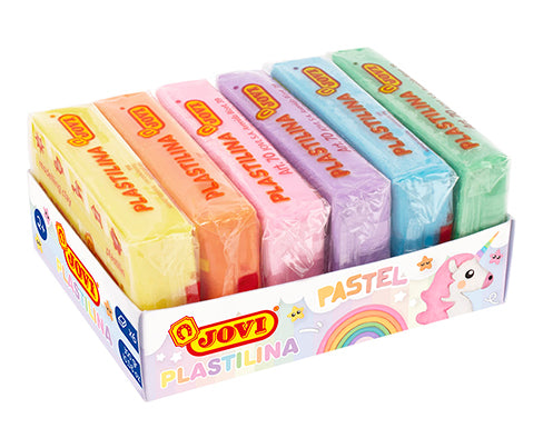 JOVI Plastilina Modelling Clay 6 Color Blister 50g - Pastel Color - Al Masam Stationery LLC Main image