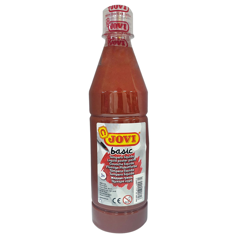 JOVI Basic Liquid Poster Paint Bottle 500ml Brown - Al Masam Stationery LLC Main image