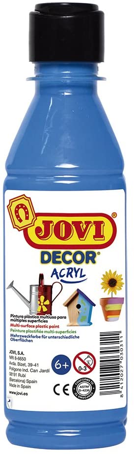 JOVI DECOR BOTTLE OF 250 CC.  CYAN BLUE - Al Masam Stationery LLC Main image