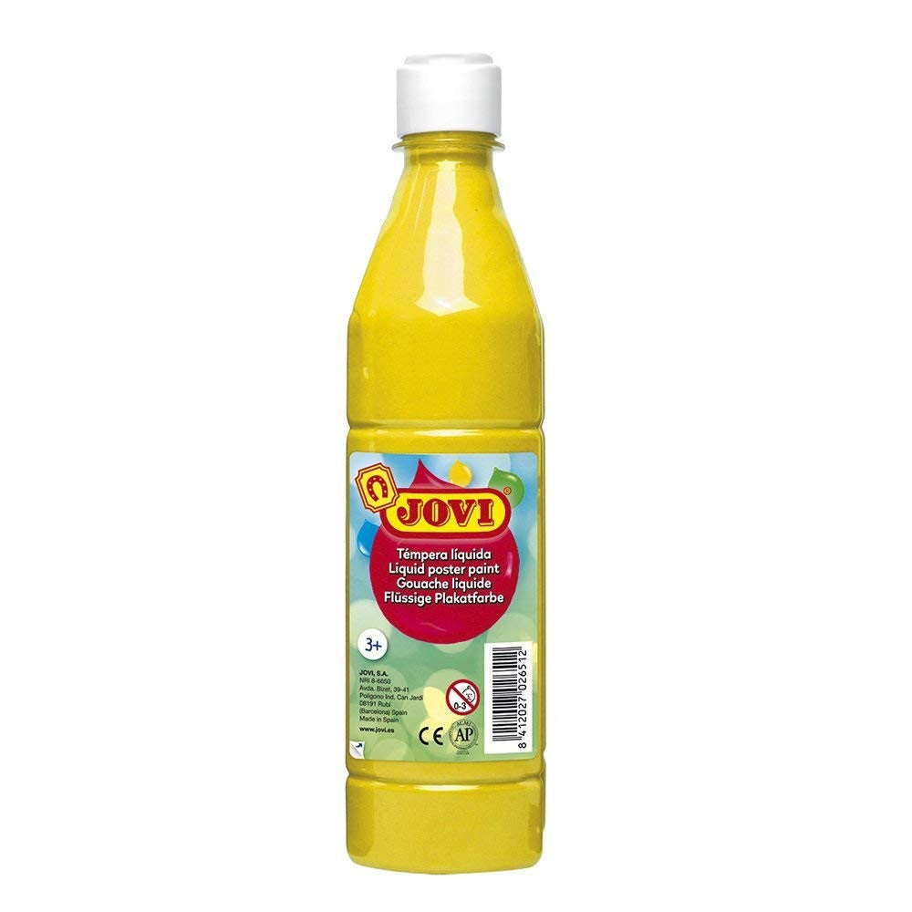 JOVI Liquid Poster Paint Bottle 500ml Yellow - Al Masam Stationery LLC Main image