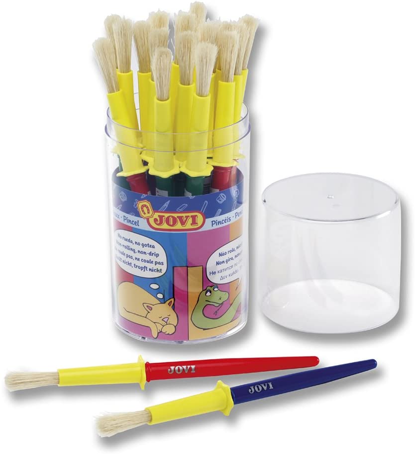 JOVI SCHOOL BRUSH MEDSIZE JAR/20BR - Al Masam Stationery LLC Main image