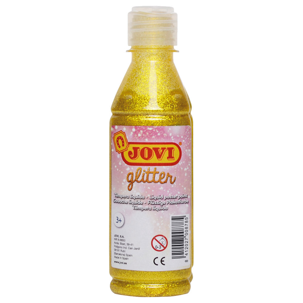 JOVI Liquid Poster Paint 250cc Glitter Yellow - Al Masam Stationery LLC Main image