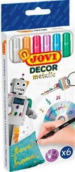 JOVIDECOR METALIC MARKER CASE 6 ASSORTED COLOURS - Al Masam Stationery LLC Main image