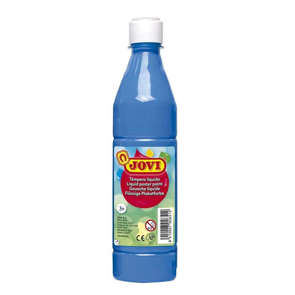 Basic Liquid Poster Paint Bottle Jovi 500ml Cyan Main image