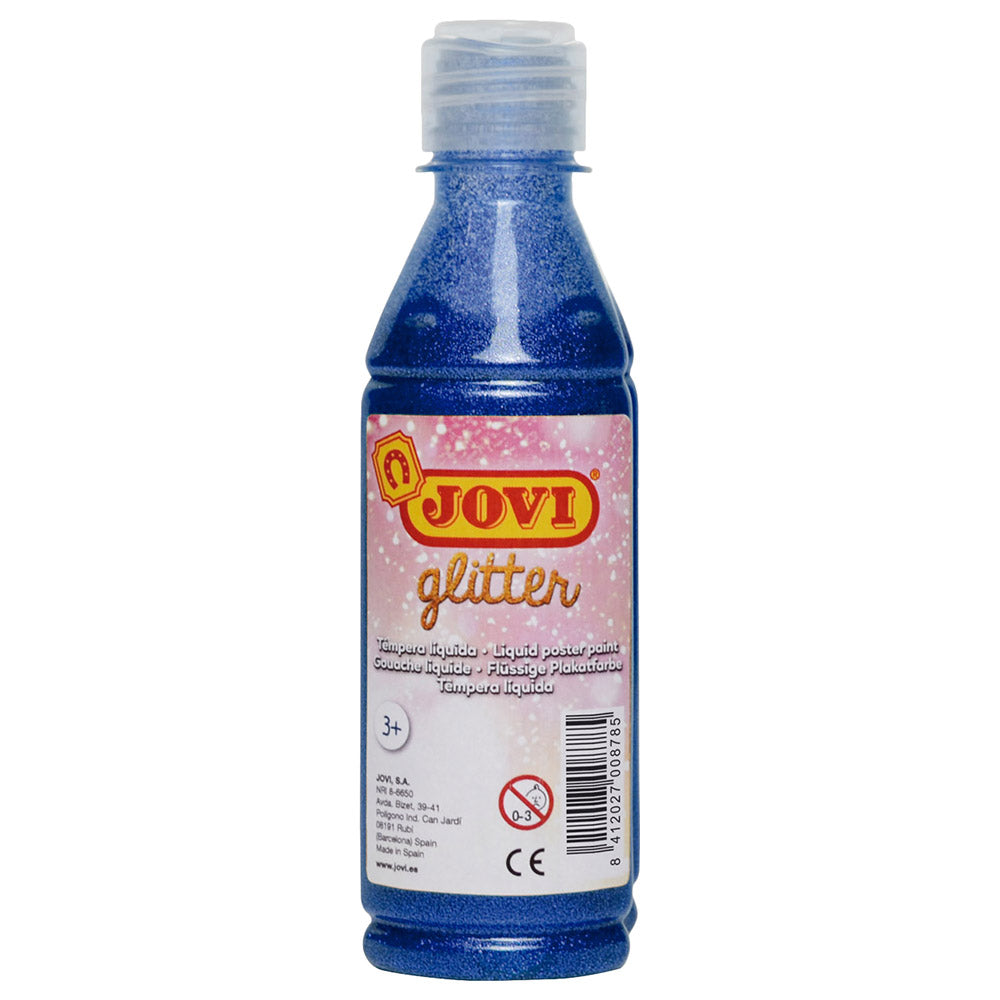 JOVI Liquid Poster Paint 250cc Glitter Cyan Blue - Al Masam Stationery LLC Main image