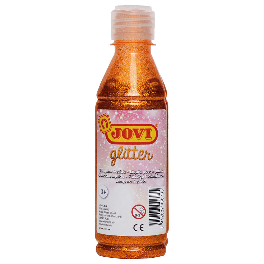 JOVI Liquid Poster Paint 250cc Glitter Orange - Al Masam Stationery LLC Main image