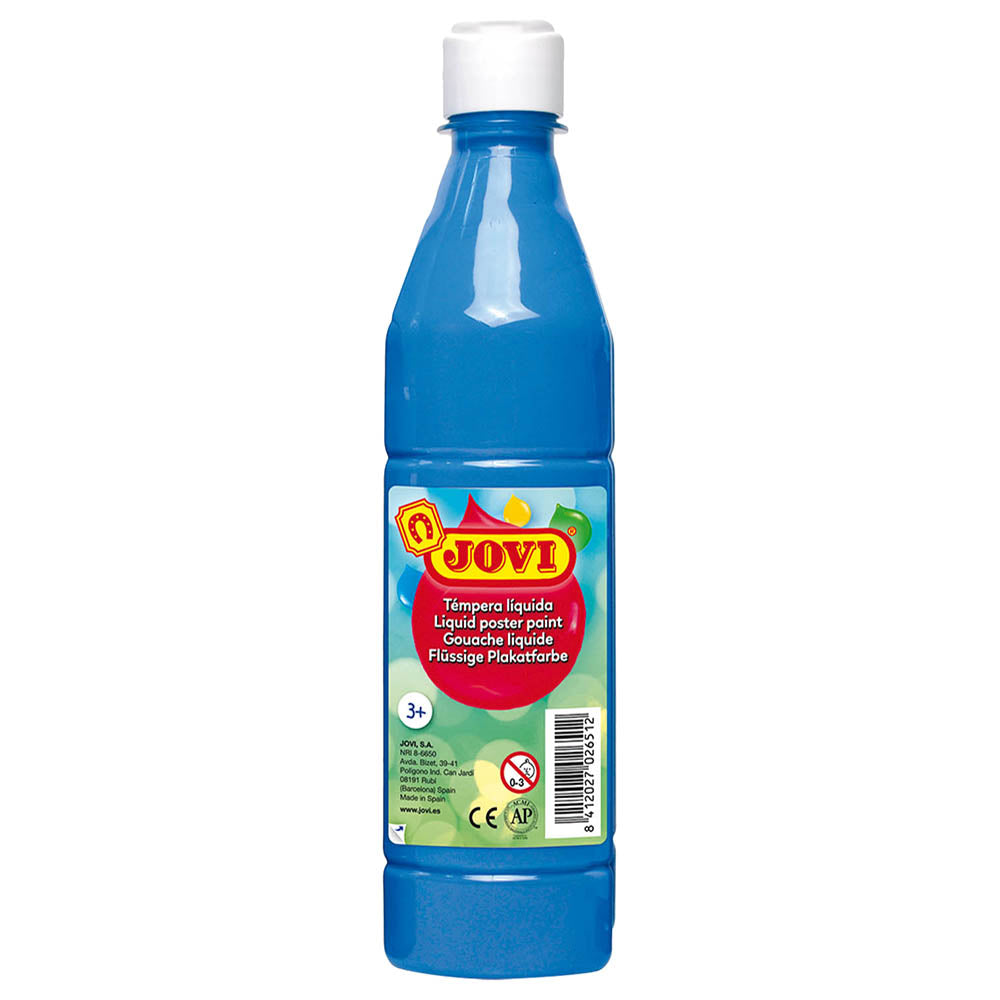 JOVI Liquid Poster Paint Bottle 500ml Cyan Blue - Al Masam Stationery LLC Main image