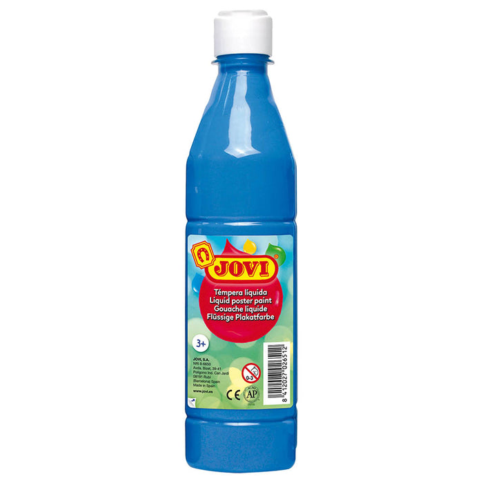 JOVI Liquid Poster Paint Bottle 500ml Cyan Blue - Al Masam Stationery LLC