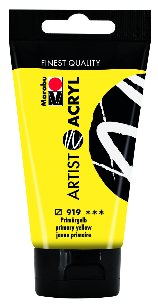 Marabu Artist Acryl, 919 Primary Yellow, 75 Ml - Al Masam Stationery LLC