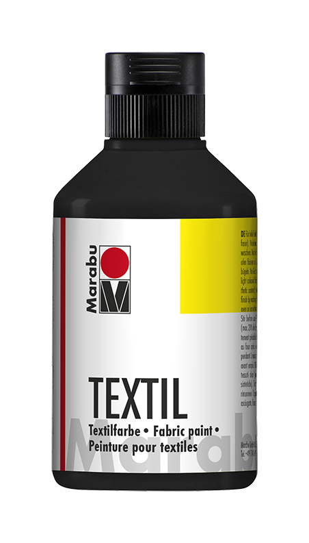 Marabu Textil, 073 Black, 250 Ml - Al Masam Stationery LLC