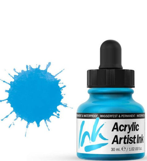 VALLEJO ACRYLIC ARTIST INK 30ML. PRIMARY BLUE - Al Masam Stationery LLC Main image