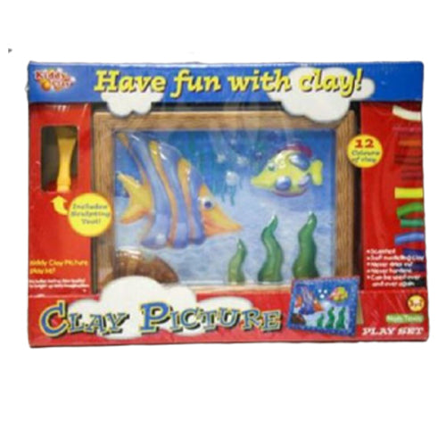 Kiddy Clay Mdling Clay and Plastic Picture Frame - Al Masam Stationery LLC Main image