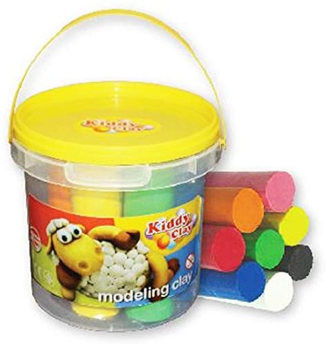Kiddy Clay Modelling Clay set of 8 Color  Bucket - Al Masam Stationery LLC Main image